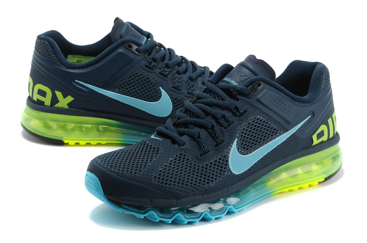 Nike Air Max 2013 Mens Shoes Dark Blue Green Blue (6)